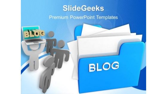 Computer Folder With Blog PowerPoint Templates And PowerPoint Themes 1012