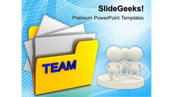 Computer Folder With Team PowerPoint Templates And PowerPoint Themes 1012