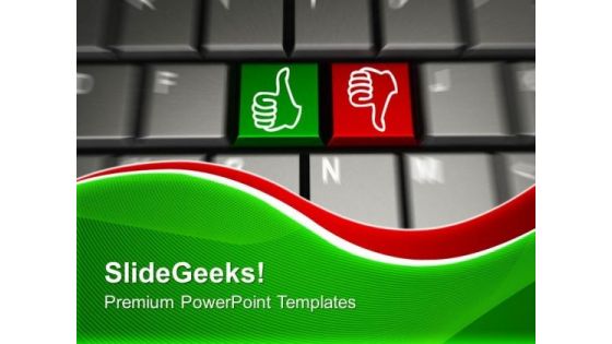 Computer Keyboard Two Gesturing Hands PowerPoint Templates And PowerPoint Themes 1012