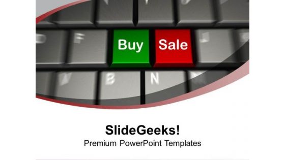 Computer Keyboard With Buy And Sale PowerPoint Templates Ppt Backgrounds For Slides 0113