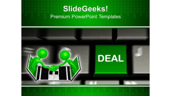 Computer Keyboard With Deal Button PowerPoint Templates And PowerPoint Themes 1012