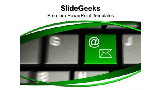 Computer Keyboard With E Mail Key Internet Concept PowerPoint Templates And PowerPoint Themes 1012