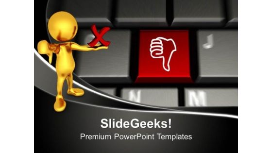 Computer Keyboard With Gesturing Hands PowerPoint Templates And PowerPoint Themes 1012