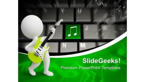 Computer Keyboard With Music Symbol Button PowerPoint Templates And PowerPoint Themes 1012 Computer Keyboard With Music Symbol Button PowerPoint Templates And PowerPoint Themes 1012
