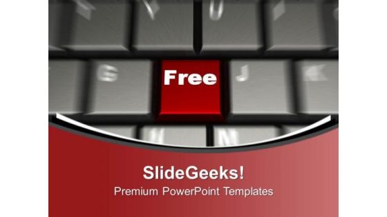 Computer Keyboard With Word Free PowerPoint Templates Ppt Backgrounds For Slides 0213
