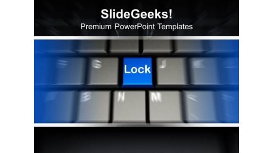 Computer Keyboard With Word Lock PowerPoint Templates Ppt Backgrounds For Slides 0113