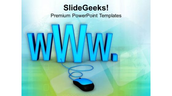 Computer Mouse Connected To Www Sign PowerPoint Templates Ppt Backgrounds For Slides 0213 Computer Mouse Connected To Www Sign PowerPoint Templates Ppt Backgrounds For Slides 0213