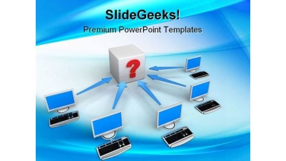 Computer Network With Arrows Internet PowerPoint Templates And PowerPoint Backgrounds 0311