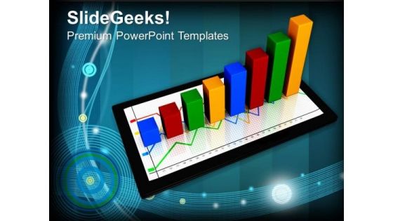 Computer Tablet With Business Graph PowerPoint Templates And PowerPoint Themes 0912 Computer Tablet With Business Graph PowerPoint Templates And PowerPoint Themes 0912