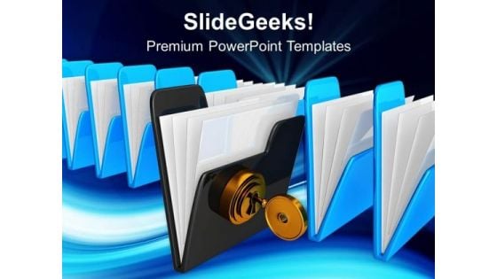 Computer With Key Security PowerPoint Templates And PowerPoint Themes 0712