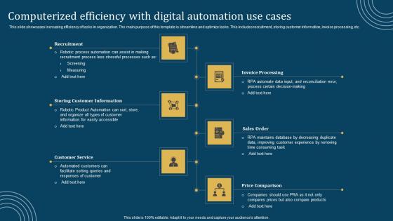 Computerized Efficiency With Digital Automation Use Cases Elements Pdf
