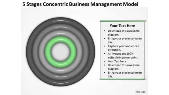 Concentric Business Managment Model Ppt Examples Of Plan PowerPoint Slides