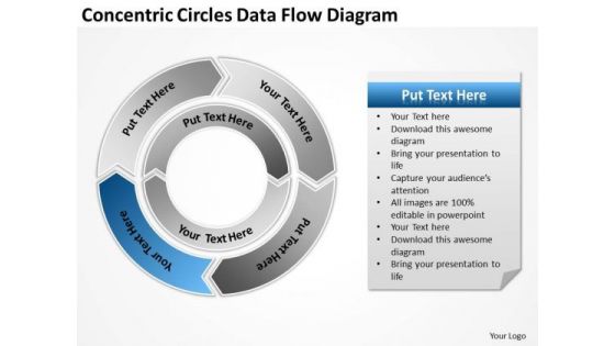 Concentric Circles Data Flow Diagram Writing Your Business Plan PowerPoint Templates Concentric Circles Data Flow Diagram Writing Your Business Plan PowerPoint Templates
