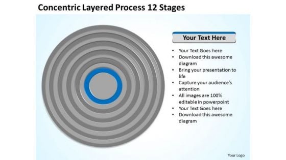 Concentric Layered Process 12 Stages Ppt Business Plans How To PowerPoint Templates