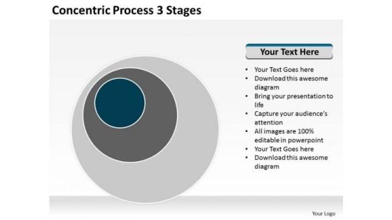 Concentric Process 3 Stages Ppt Business Plan PowerPoint Slides