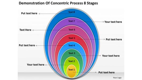 Concentric Process 8 Stages Business Plan PowerPoint Slides