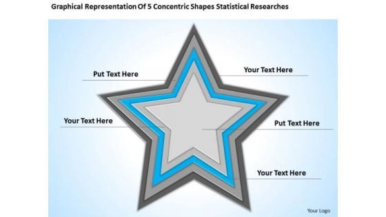 Concentric Shapes Statistical Researches Ppt Business Plan Example PowerPoint Templates