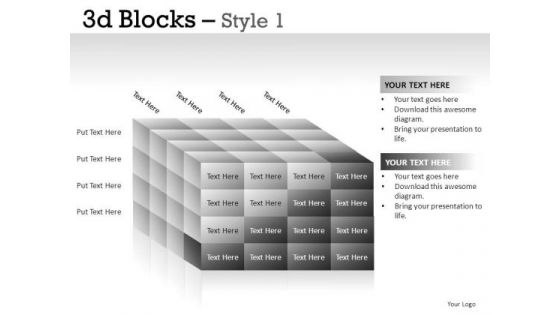 Concept 3d Blocks 1 PowerPoint Slides And Ppt Diagram Templates