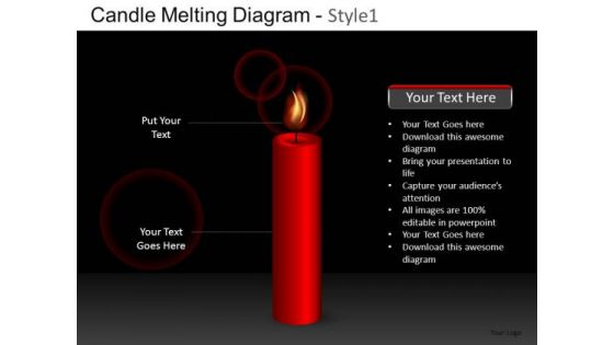 Concept Candle Melting Diagram 1 PowerPoint Slides And Ppt Diagram Templates