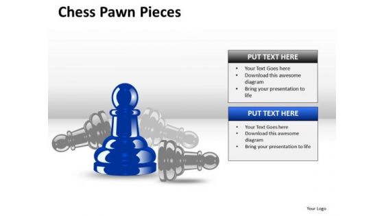 Concept Chess Pawn Pieces PowerPoint Slides And Ppt Diagram Templates