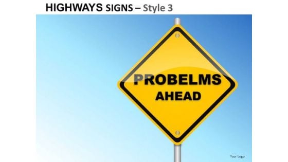 Concept Highways Signs 3 PowerPoint Slides And Ppt Diagram Templates