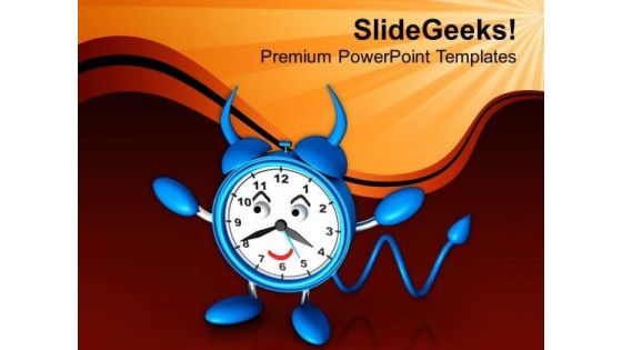 Concept Of Deadline With Evel Alarm Clock PowerPoint Templates Ppt Backgrounds For Slides 0413