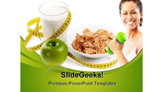 Concept Of Dieting Food PowerPoint Themes And PowerPoint Slides 0211