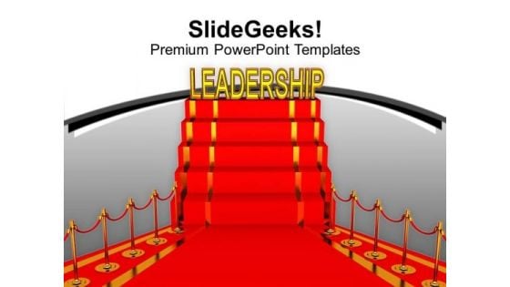 Concept Of Leadership Winner On Red Satirs PowerPoint Templates Ppt Backgrounds For Slides 0313