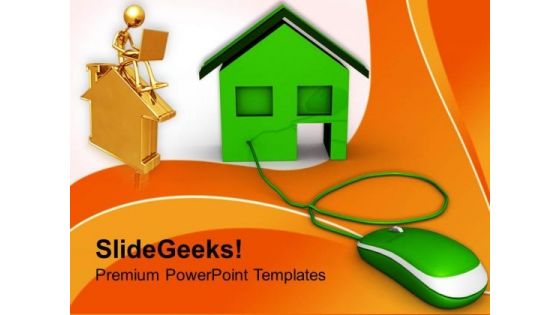 Concept Of Online Buying Real Estate PowerPoint Templates Ppt Backgrounds For Slides 0213