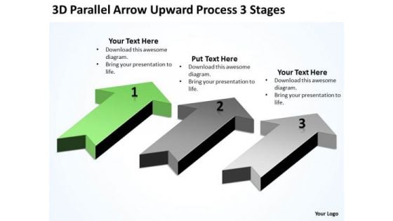 Concept Of Parallel Processing 3d Arrow Upward Stages PowerPoint Slides