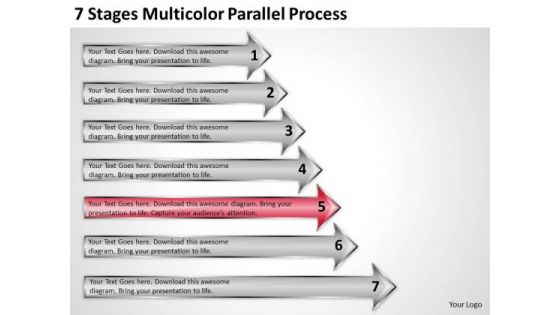 Concept Of Parallel Processing 7 Stages Multicolor PowerPoint Slides