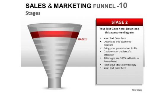 Concept Sales And Marketing Funnel 10 PowerPoint Slides And Ppt Diagram Templates