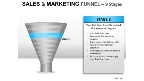 Concept Sales And Marketing Funnel 9 PowerPoint Slides And Ppt Diagram Templates