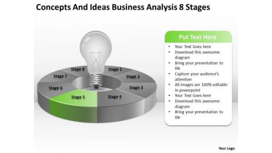 Concepts And Ideas Business Analysis 8 Stages Ppt Examples Plan PowerPoint Templates