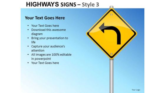 Conceptual Decisions Highways Signs 3 PowerPoint Slides And Ppt Diagram Templates