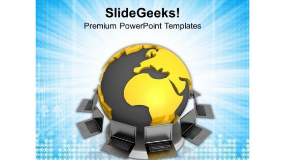 Conceptual Image Of Global Networking PowerPoint Templates Ppt Backgrounds For Slides 0813