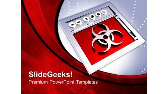 Conceptual Image Of Internet Virus PowerPoint Templates Ppt Backgrounds For Slides 0113