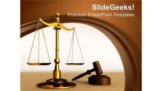 Conceptual Image Of Justice Is Served PowerPoint Templates Ppt Backgrounds For Slides 0113