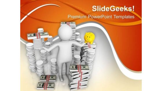 Conceptual Image Of Saving Money PowerPoint Templates Ppt Backgrounds For Slides 0713