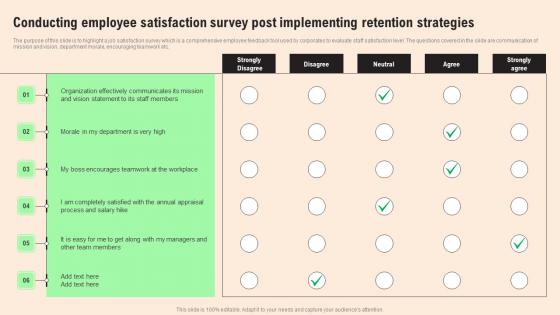 Conducting Employee Satisfaction HR Retention Techniques For Business Owners Professional Pdf