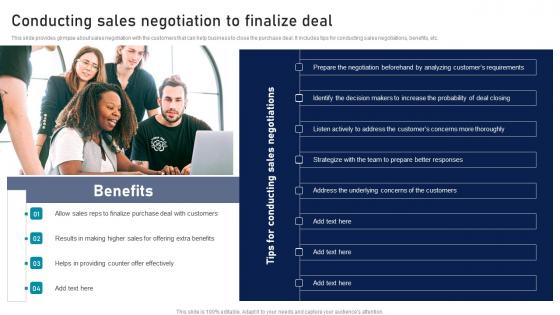 Conducting Sales Negotiation To Finalize Deal Strategic Sales Plan To Enhance Sample Pdf