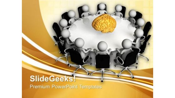 Conference Meeting With Innovative Ideas PowerPoint Templates Ppt Backgrounds For Slides 0813