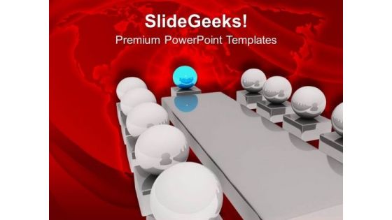 Conference Meeting With Leader PowerPoint Templates Ppt Backgrounds For Slides 0313 Conference Meeting With Leader PowerPoint Templates Ppt Backgrounds For Slides 0313