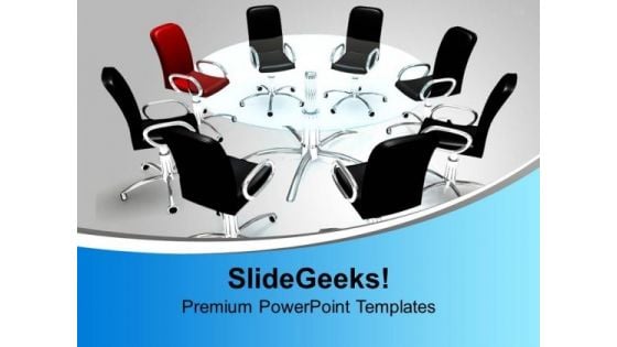 Conference Table With Leadership Concept PowerPoint Templates Ppt Backgrounds For Slides 1212