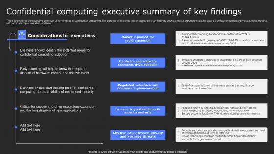 Confidential Computing Executive Summary Of Key Secure Computing Framework Guidelines Pdf