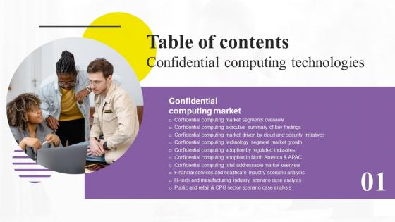 Confidential Computing Technologies Table Of Contents Infographics Pdf