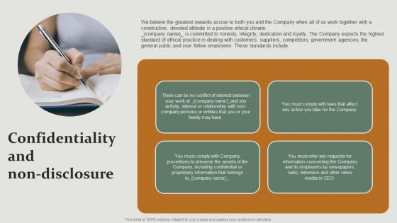 Confidentiality And Non Disclosure HR Policy Overview Background Pdf