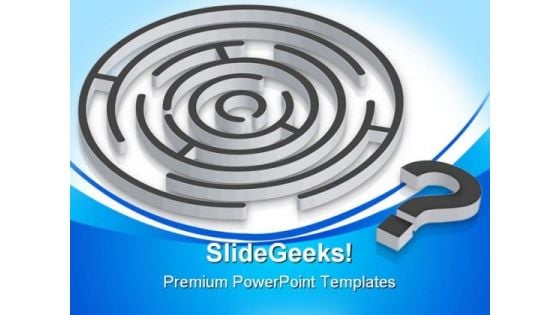 Confusion Maze Business PowerPoint Themes And PowerPoint Slides 0811