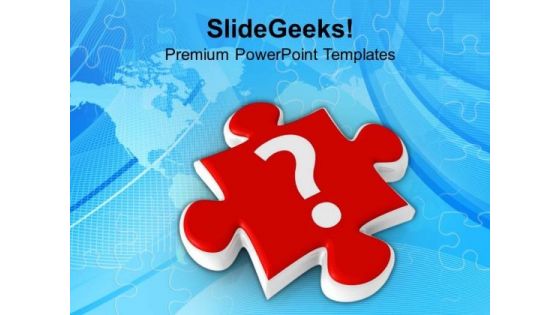 Confusion With Jigsaw Puzzles Business Concept PowerPoint Templates Ppt Backgrounds For Slides 0413