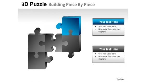 Connect Puzzle Pieces To Show Process PowerPoint Slides And Ppt Diagram Templates